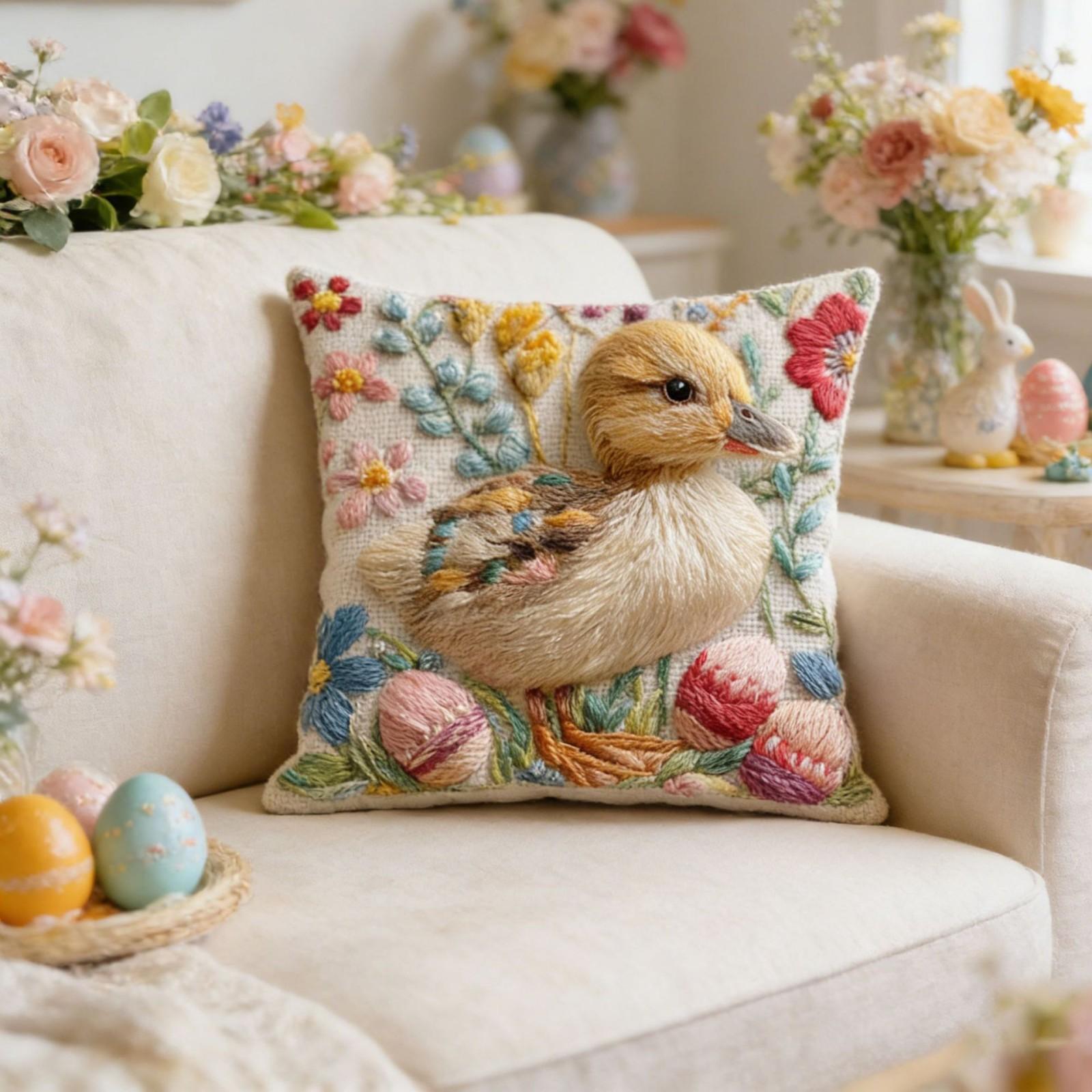 

45*45cm Easter Throw Blanket - Cute Animal Theme Party - Living Room Decoration Sofa Throw Blanket - Headrest Cushion - The Throw Blanket One Size