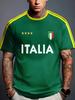Herren Sommer Italienischer Minimalistischer Mode Stil 2026 Neues Modell Geeignet für Outdoor Tägliche Straßenkleidung Herren Kinder T-Shirt