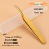 Eyelash Curler & Tweezers Set: Gold Feather Design for False Lashes and Extensions