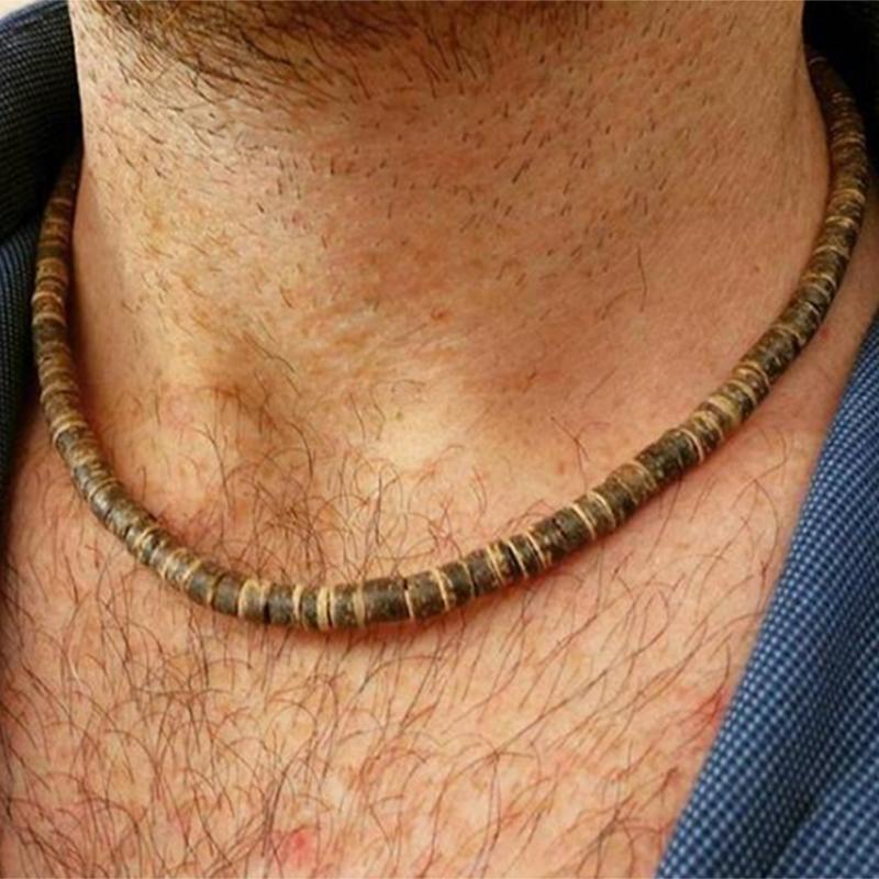 New 5 Styles 2Pcs/Set Natural Coconut Beads Necklace Men Meditation Healing Collar Cool Riding Neck Accessories Father Day Gift