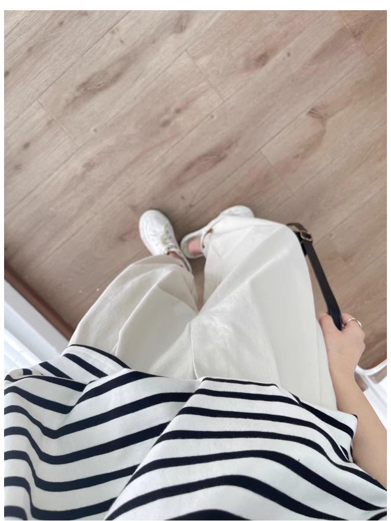 Plus Size Maternity Wide Leg Harem Pants with Belly Support - Casual Spring/Summer Wear