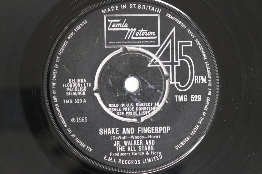 7inch Record JUNIOR WALKER THE ALL STARS Shake And Fingerpop Cleos Back TMG529 Tamla Motown 1965 UK SoulFunk Used