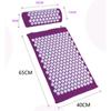 2pcs Body Massager Cushion Mat Relieve Acupressure Yoga Pad Pillow Set Purple
