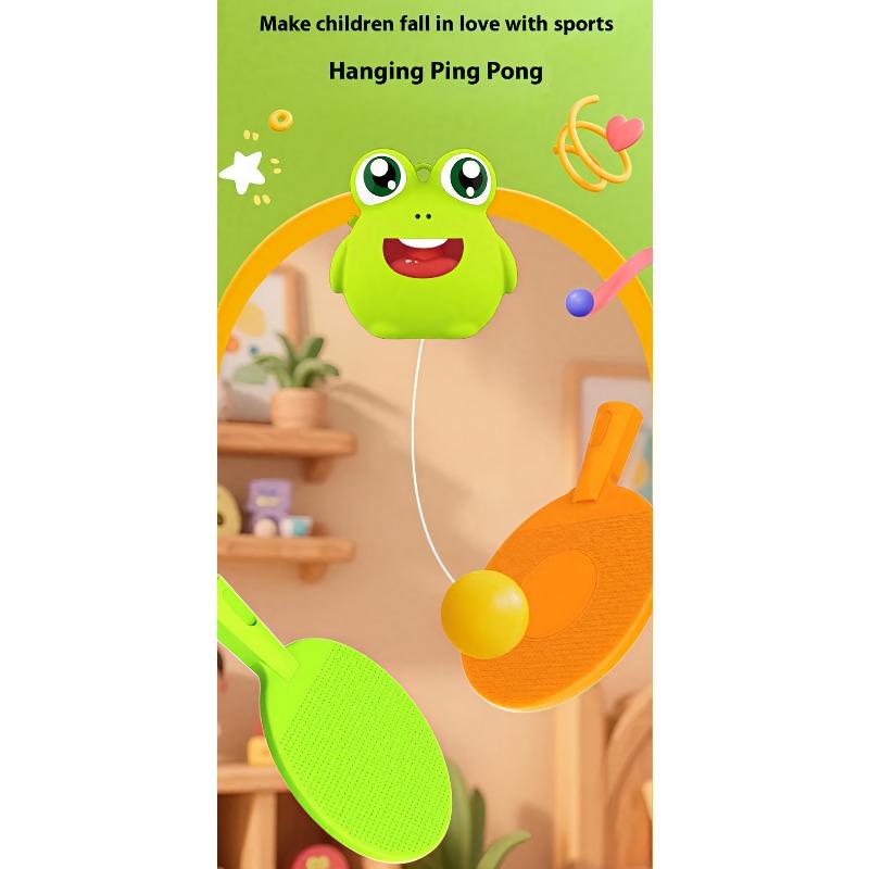 1SET Hanging Table Tennis Training Table, a Parent-child Interactive Indoor Hand-eye Coordination Practice Toy Suitable for Children