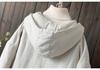 2025 Fall/Winter Plus Size Cotton Linen Hooded Mid-Length Coat - Thick Warm Artistic Outerwear