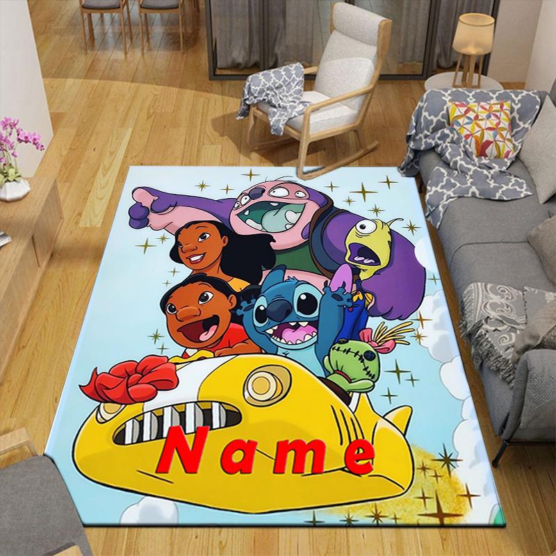 Custom 1Pc Lilo Stitch Adventure Rug Office Carpet Indoor Outdoor Entrance Doormat Nonslip Soft And Comfortable Living Room D916311