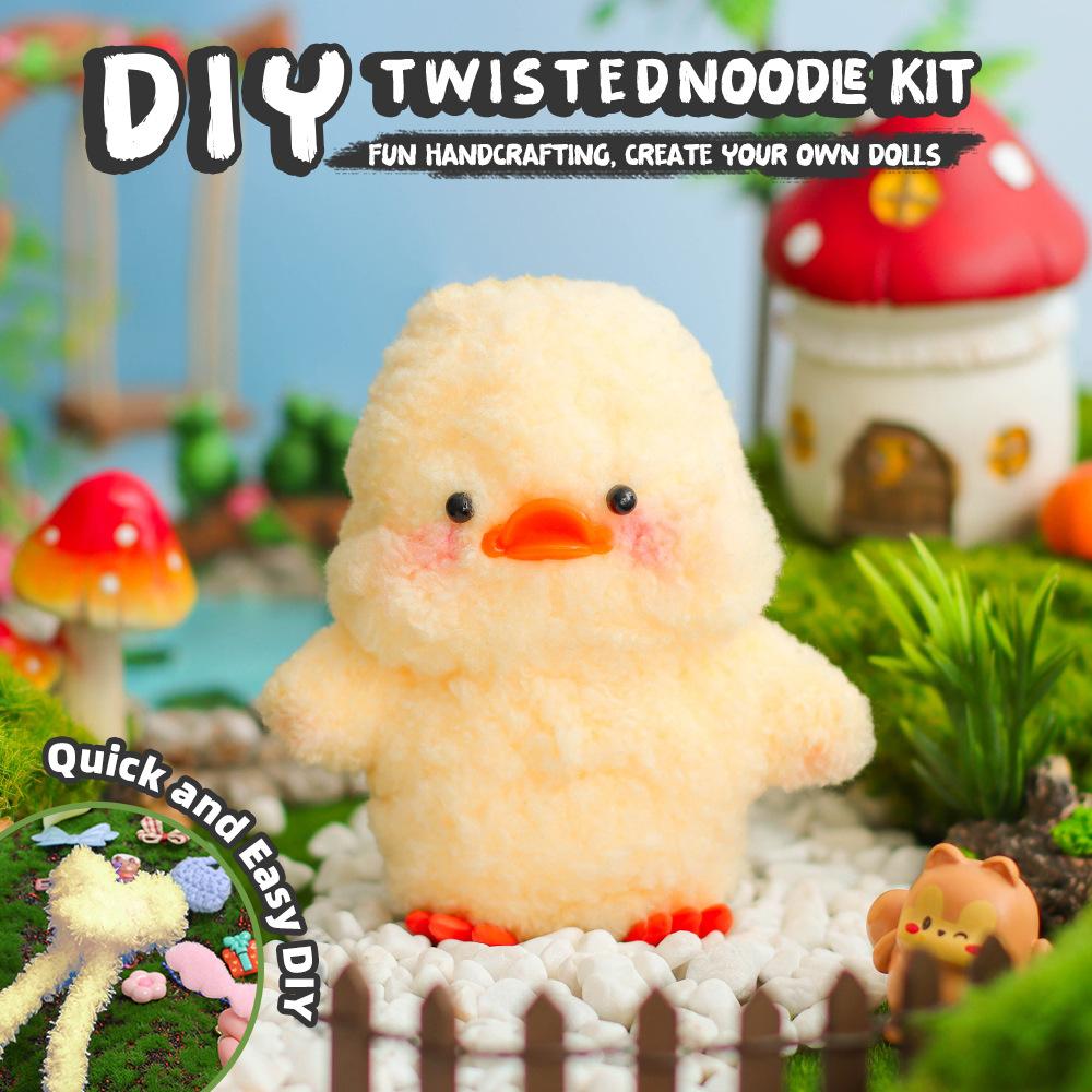 DIY Coral Plush Pipe Cleaners for Animal Duck Doll Materials Kit Creative Keychain Making Supplies Italian Bag Accessories