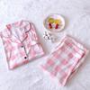 Korean Style Women's Long Sleeve Cardigan and Pajama Set for Spring, Autumn, and Winter Home Wear