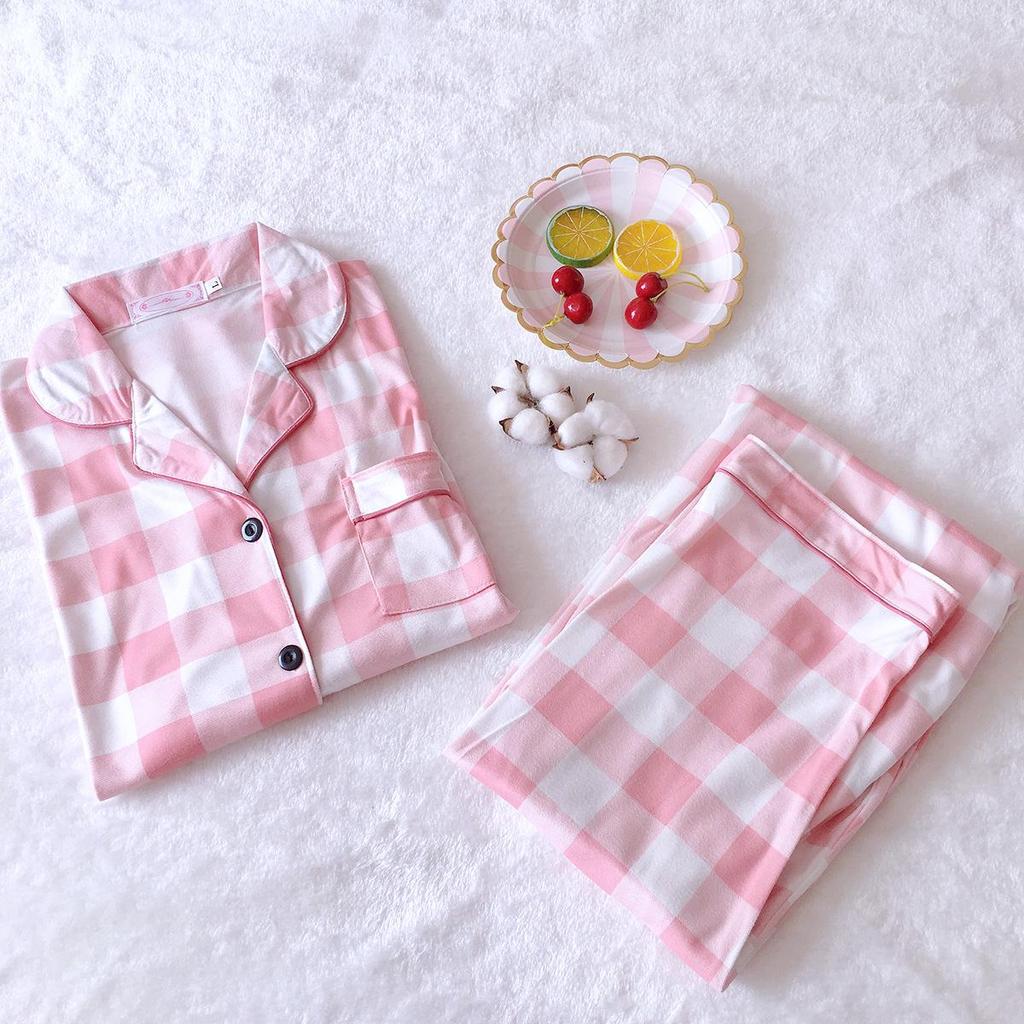 Korean Style Women's Long Sleeve Cardigan and Pajama Set for Spring, Autumn, and Winter Home Wear