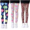 3 stk Kreative Jenteleggings Bukser Trykk Blomster Gymnastikktøy Bukser