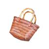 Pure Hand-woven Cabbage Basket Versatile Retro Bamboo Joint Portable Straw Woven Tote Bag Imitation Rattan Woven Gift Bag