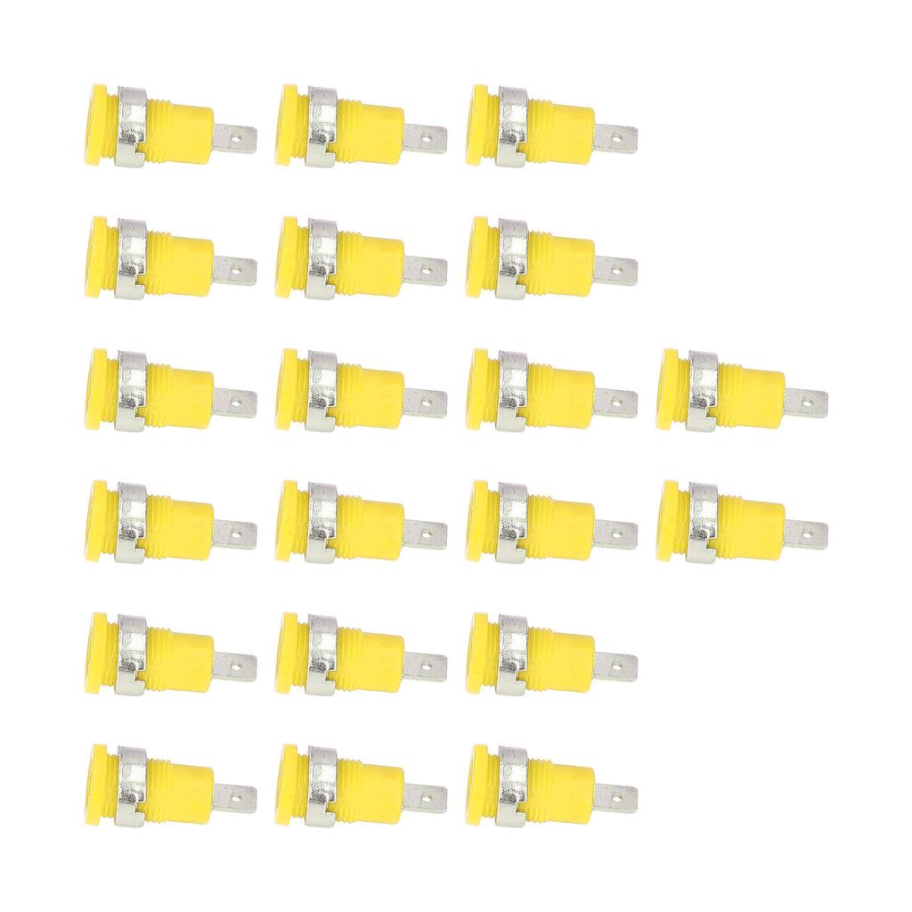 20Pcs Banana Socket 4mm Strong Connectivity Corrosion Resistance Good Performance Electrical Test Accessories