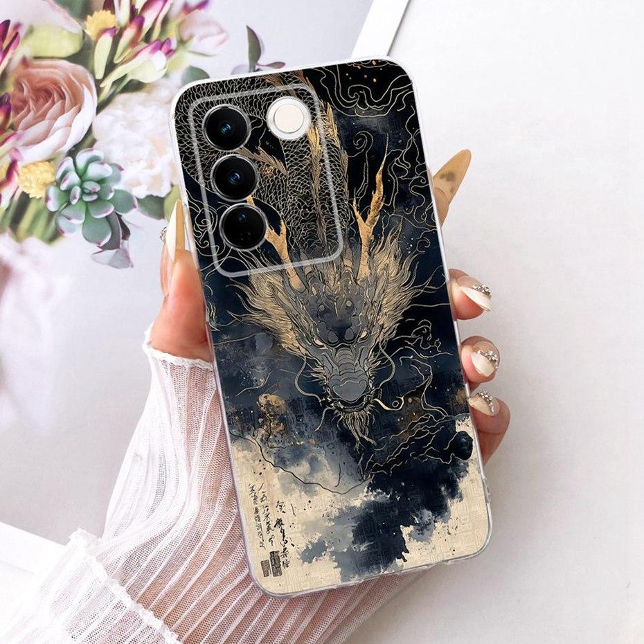 Fashion Cool Case For Vivo V27 Pro V2230 V2231 Soft Silicone TPU Back Cover For Vivo V27 V27Pro Phone Cases