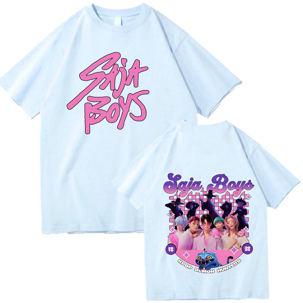 KPop Devil Hunter Saja Boys' T-shirt Harajuku O-neck Casual Shirt