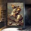 Famous Painting Napoleon Crossed The Alps Canvas Poster and Prints Wall Art Pictures for Living Room Home Decoration