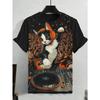 Men's Animal Funny Cat 3D Printed T-shirts Short Sleeve O-Neck Summer Casual T-shirts