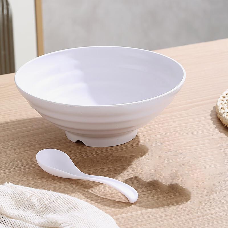 ZISIZ Enamel Soup Bowl with Spoon Set