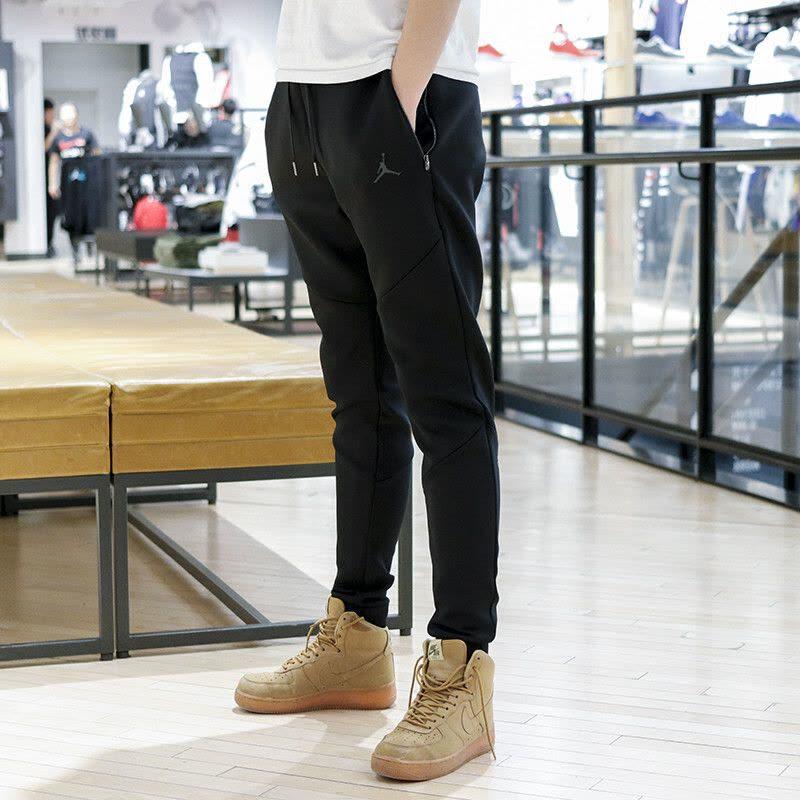 Jordan Solid Color Mid Waist Straight Leg Training Running Joggers Men Bottoms 939947-010