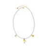 Atoztide Moda Collar con Colgante de Cereza para Mujer Acero Inoxidable Múltiples Estilos Perla de Imitación Cerámica Colgante Joyería Regalo