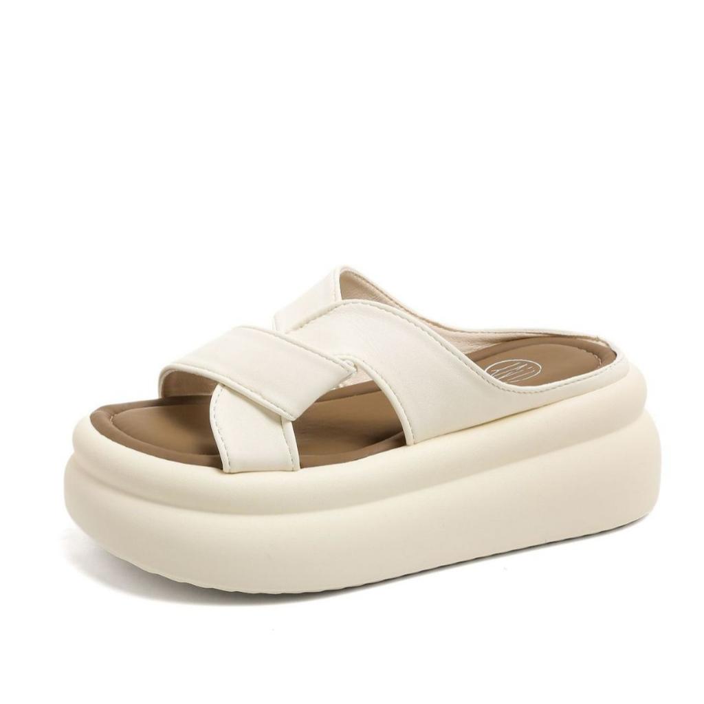 Maternity Sandals Women's Shoes Summer Wear Fashion Versatile Cool Slippers Summer 2025 New Thick-soled Stepping Shit Slippers