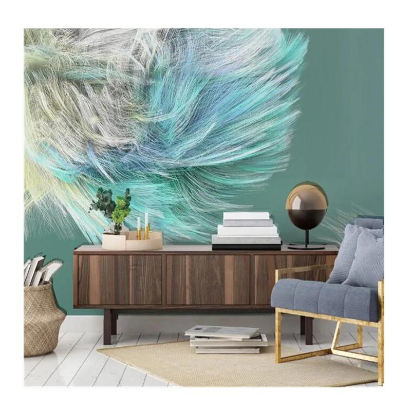 

3d Wallpaper Modern Minimalist Mural European Abstract Color Wave Line Background Wall Mural 200 cm(W) x 140 cm(H)