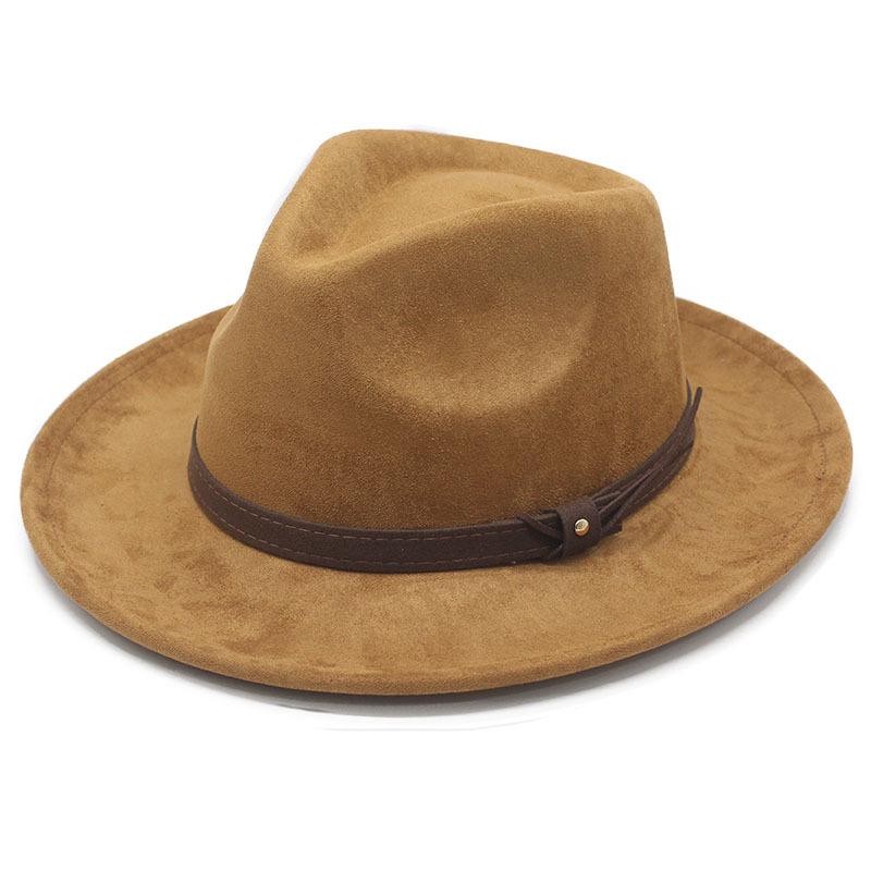 Hot-selling Suede Tweed Hat, Denim Top Hat, European and American Retro Panama Felt Hat
