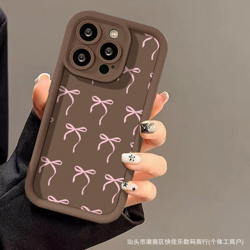 Minimalist Bow Case Suitable for iPhone Cover 7, iPhone 11/12/13/14/15/16 Pro Max Phone Case