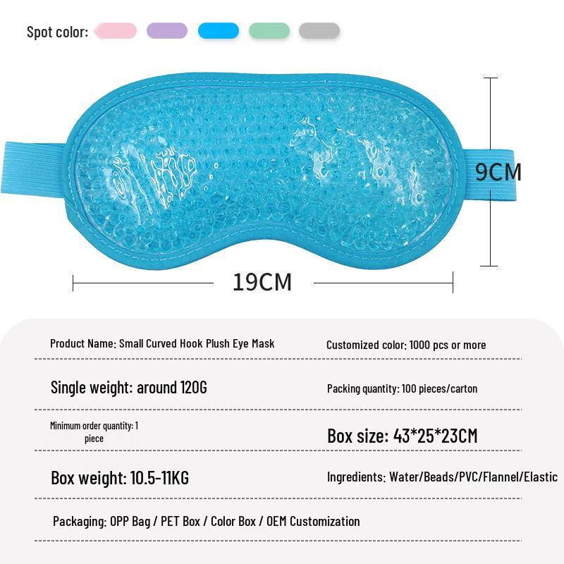 Cooling/Warming PVC Plush Eye Mask with Ice Gel