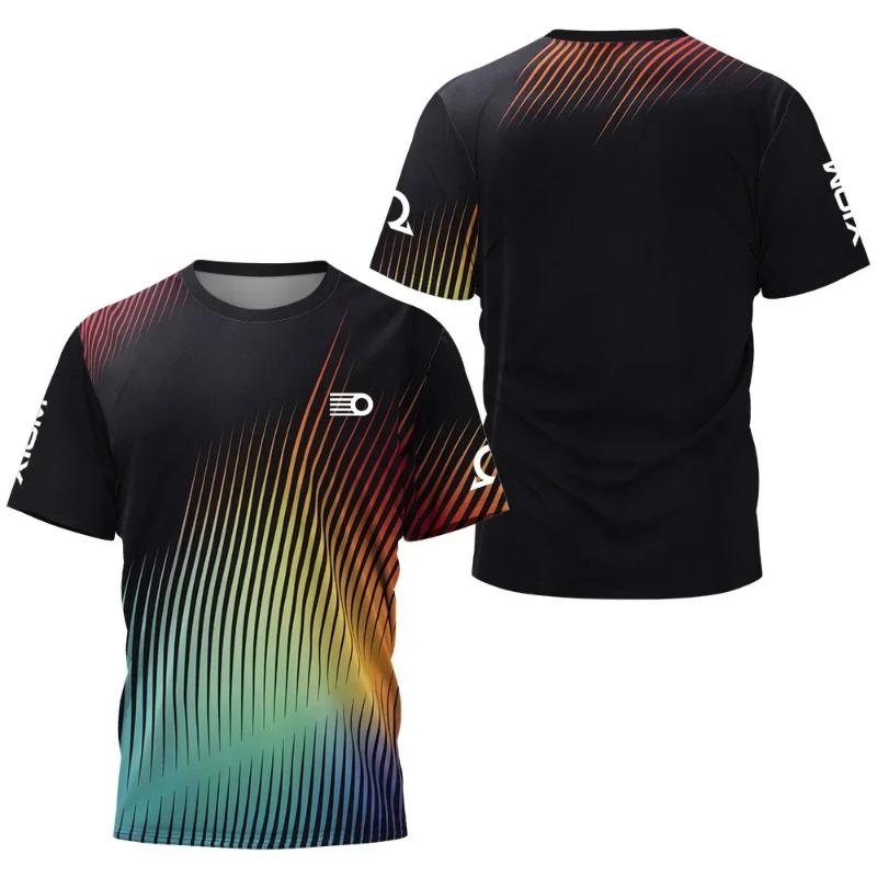 2025 Sommer Tischtennis Reise Herren T-Shirt, Badminton Top, Schnelltrocknendes Hochleistungs Sommer Komfortables und Kühles T-Shirt