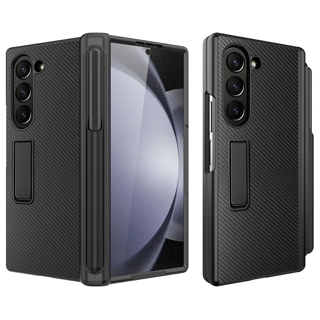 For Samsung Galaxy Z Fold6 5G Case Kickstand PC+TPU Phone Cover with Pencil Slot