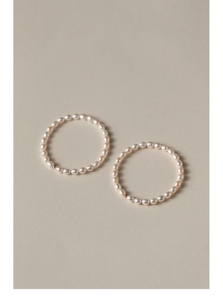 Natural Freshwater Pearl Bracelet: Strong Luster, Elastic, Vintage Style, Versatile & Elegant Design for Women
