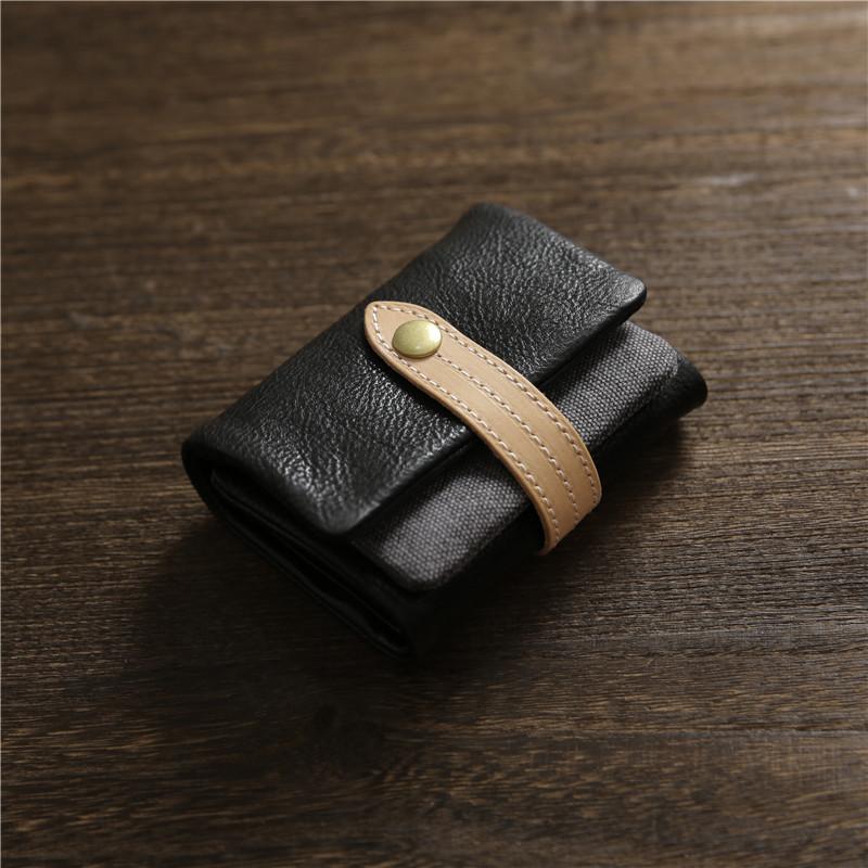 2025 Handmade Wallet Men`s Short Leather