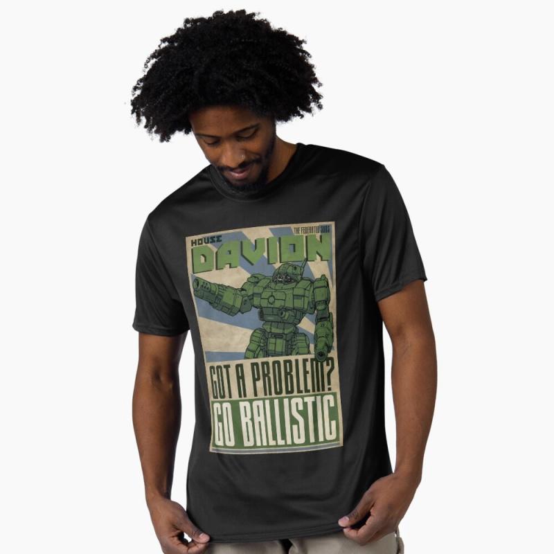 House Davion Mechwarrior MWO Mech Combat RPG Gift t shirt for gamer Battletech Graphic clothes Short sleeve All size tops S
