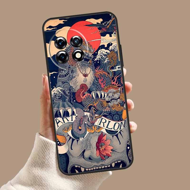 Japanese Style Art Japan Case For OnePlus 11 12 9 10 Pro 10R 12R 8T 10T OnePlus Nord N30 N20 N10 CE 3 2 Lite Cover