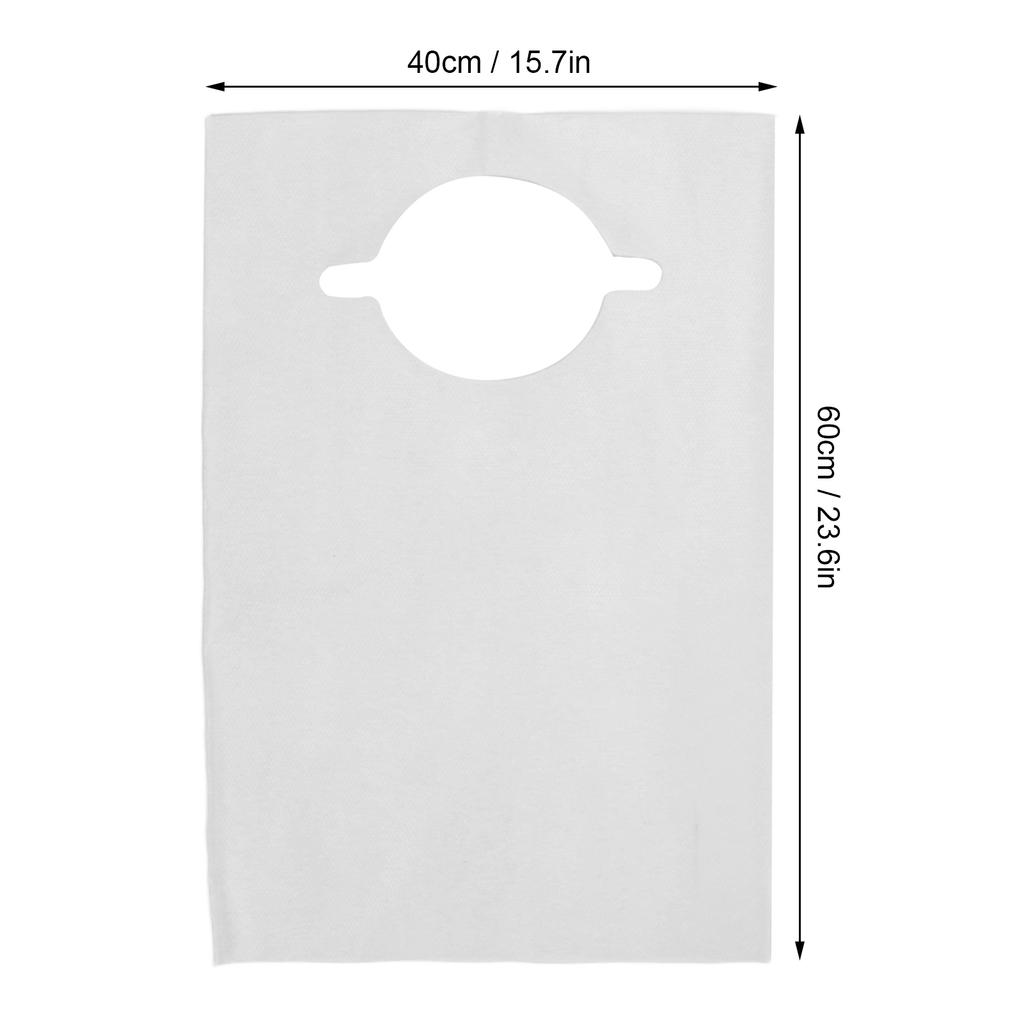 100pcs Disposable Adult Bib Waterproof Restaurant Beauty Salon Dental Bib for Elderly 15.7 X 23.6 Inch