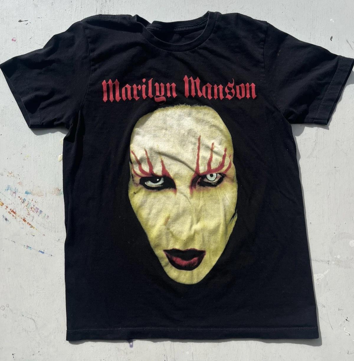 

Мужская футболка Мэрилин Мэнсон Черное лицо БЕЗ РАЗМЕРА Метал Рок Портрет 90-х Готическая Арт 4XL