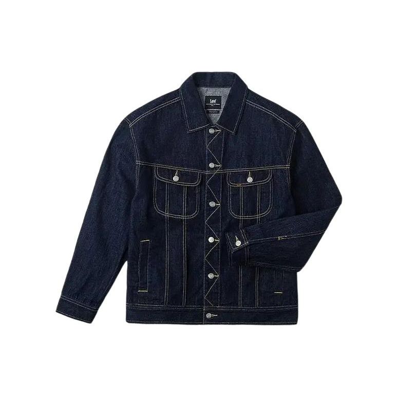 Solid Color Button-Down Pocket Long Sleeve Denim Jacket Men jackets LMT006568101291-898L00