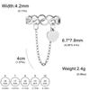 Teamer Infinity Rings with Zircon Pendant Tassel Chain Women Stainless Steel Geometric Rings Couple Jewelry Gift Wholesale