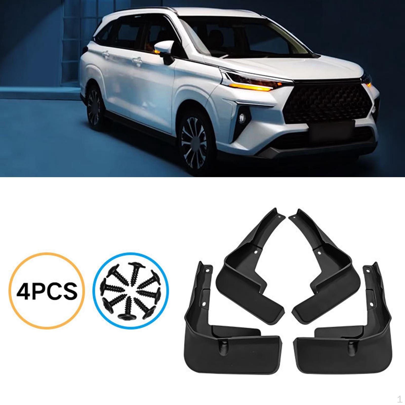 

4Pcs Front and Rear Mud Flaps, Mudflaps Splash Guards Mudguard for High Performance Easily to