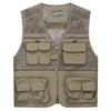 Men's Lightweight Cotton Multi-Pocket Mesh Vest - Sleeveless, Plus Size, Ideal for Summer, Fishing, and Outdoor Activities.