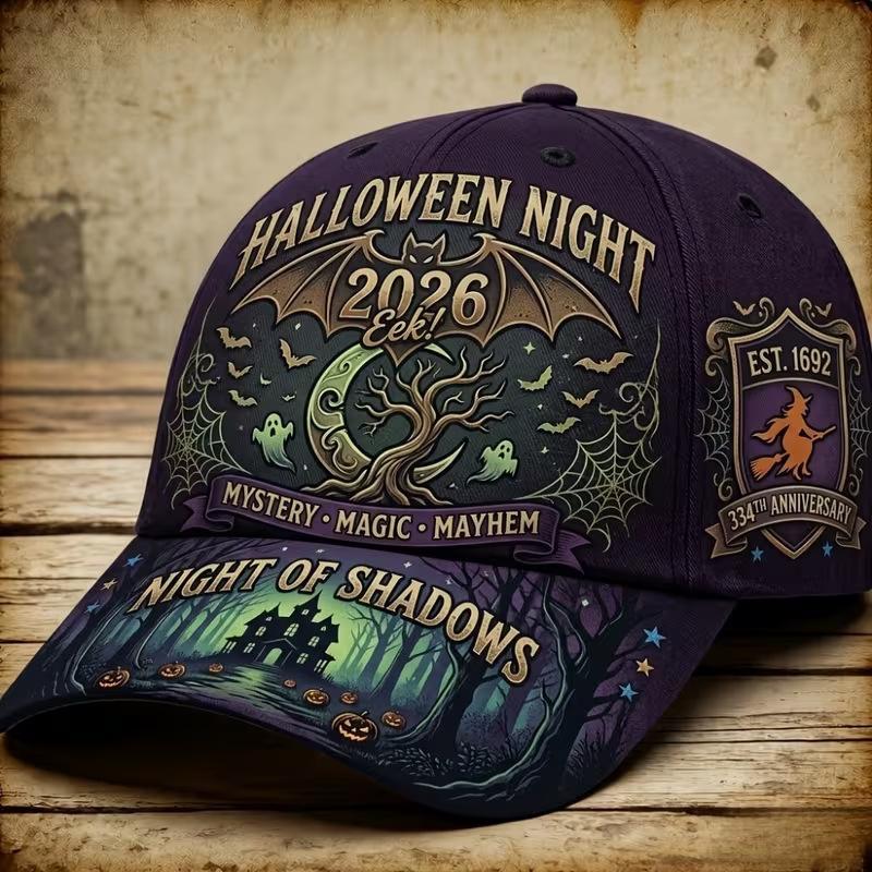 D print Halloween baseball cap women's spring and summer sunshade sun protection cap American style versatile fashion hat sun protection