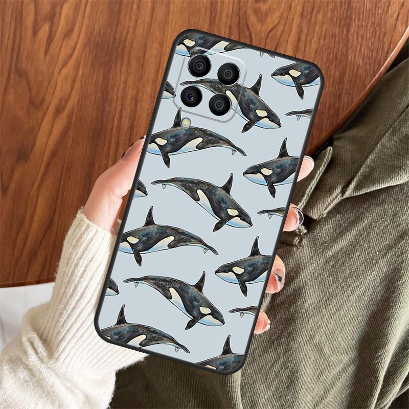 

blue Ocean Whales Pattern Case For Samsung Galaxy M12 M32 M52 M35 M55 M15 M11 M13 M14 M06 M16 M36 M56 M31 M53 M34 M54 Samsung M30s