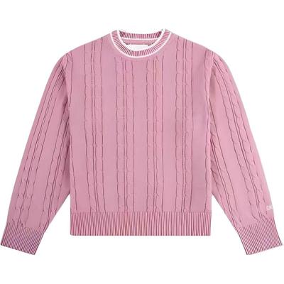 Solid Color Crew Neck Knit Sweater Women Tops J212322