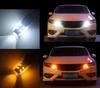 2pcs LED DRL Car running lights turn signal 7440 W21W led Driving lights Auto Reverse light.