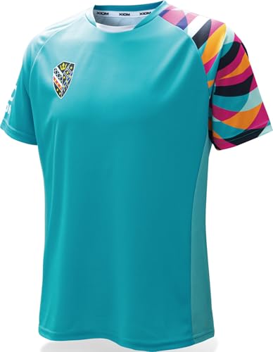 XIOM Table Tennis Game Shirt, Officially Approved by the Japan Table Tennis Association, Aerocool Quick-Drying, Sweat-Wicking, TYRA, Mint, Size L (101