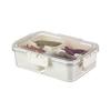 Spice Storage Box Handheld Dustproof Safe Food Grade 4 Grid Seasoning Container for Home Kitchen