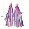 1pair Colorful Bike Tassels Ribbon Style Scooter Tassels Sparkly Handlebar Streamers  Scooter