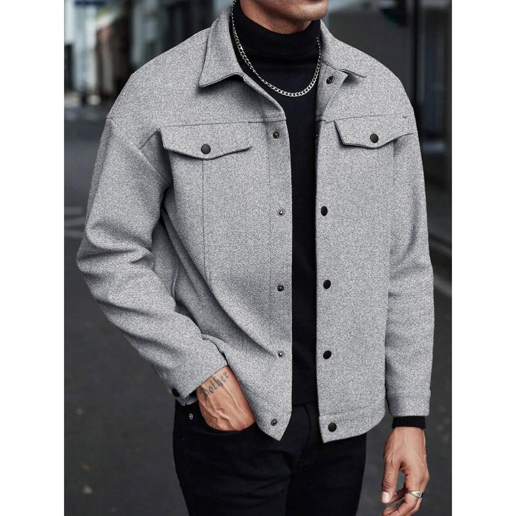 Autumn and Winter, Collar, Woolen Jacket, New Style, Men's Jacket, Casual, Sports, Business Jacket, Men's