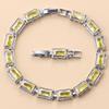 Accessori da Matrimonio a 13 Colori   Bracciale Bangle da Donna Zirconia Cubica Blu Gioielli da Sposa Per Donne Spedizione Gratuita