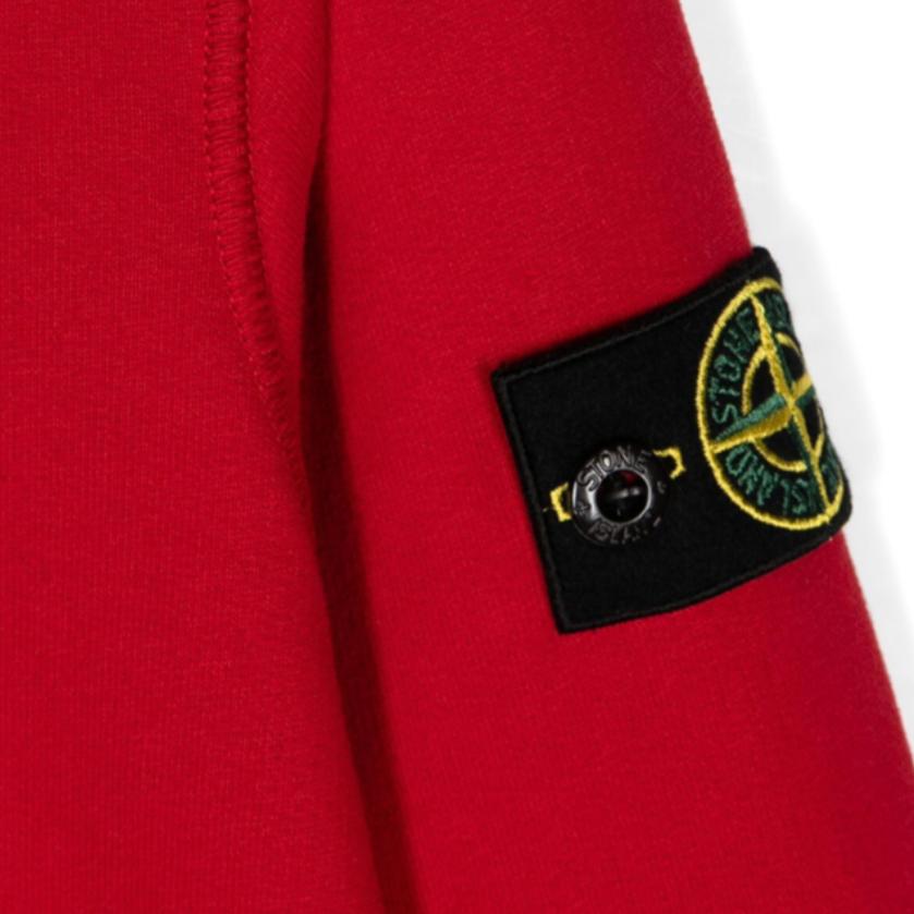 STONE ISLAND Sweat à capuche avec écusson logo Sweats à capuche pour enfants Rouge 811661620-V0010